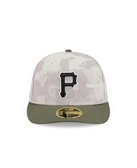 New Era Men's Light Beige/Olive Pittsburgh Pirates 2025 Armed Forces Day Low Profile 59FIFTY Fitted Hat