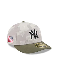 New Era Men's Light Beige/Olive York Yankees 2025 Armed Forces Day Low Profile 59FIFTY Fitted Hat