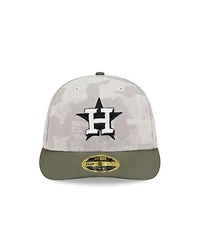 New Era Men's Light Beige/Olive Houston Astros 2025 Armed Forces Day Low Profile 59FIFTY Fitted Hat