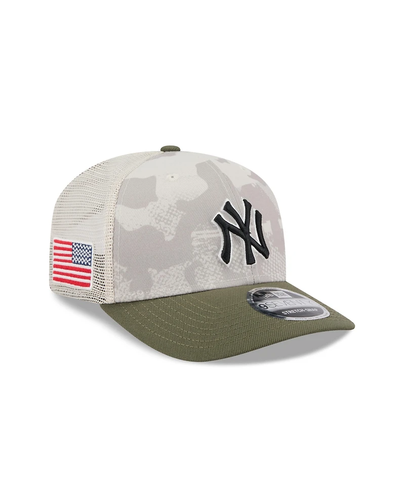 New Era Men's Light Beige/Olive New York Yankees 2025 Armed Forces Day 9SEVENTY Adjustable Hat