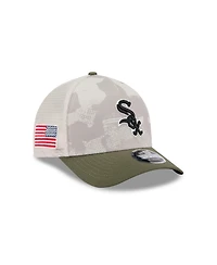 New Era Men's Light Beige/Olive Chicago White Sox 2025 Armed Forces Day 9FORTY M-Crown A-Frame Adjustable Hat