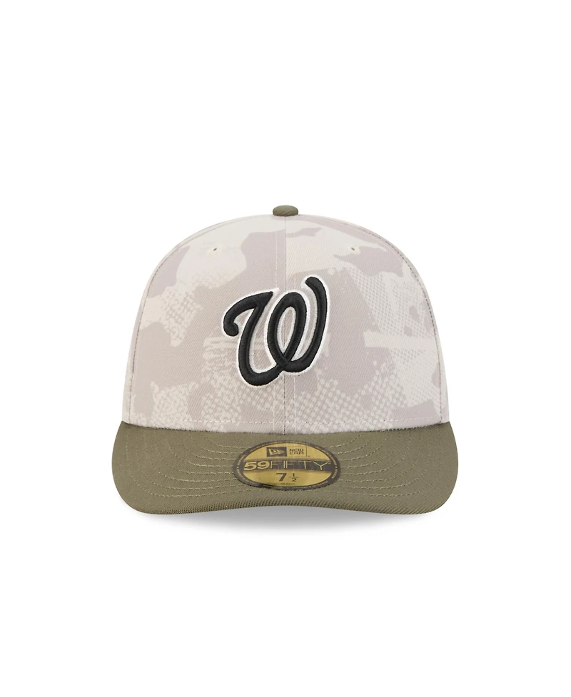 New Era Men's Light Beige/Olive Washington Nationals 2025 Armed Forces Day 59FIFTY Fitted Hat