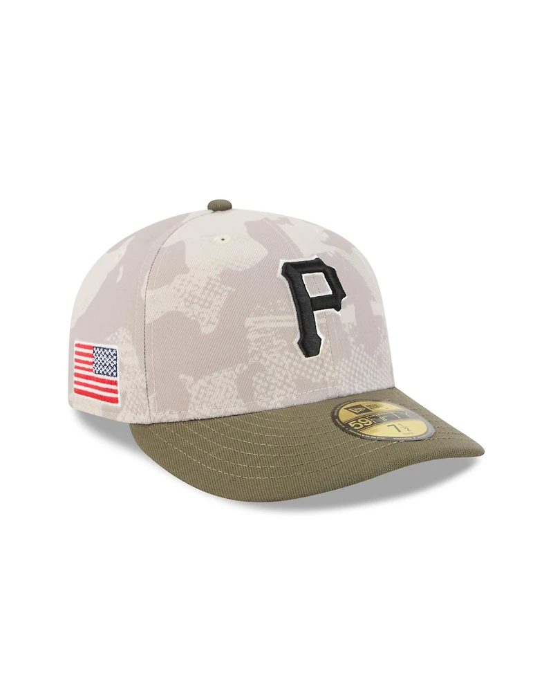 New Era Men's Light Beige/Olive Pittsburgh Pirates 2025 Armed Forces Day 59FIFTY Fitted Hat