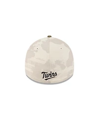 New Era Men's Light Beige/Olive Minnesota Twins 2025 Armed Forces Day 39THIRTY Flex Hat
