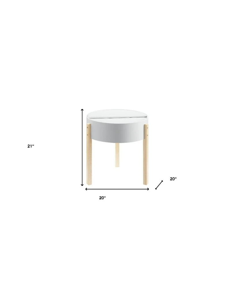 Elegant Manufactured and Solid Wood Round End Table for Your Living Space