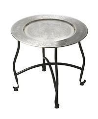 Contemporary Aluminum Round End Table with Stylish Design