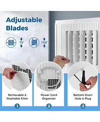 10000 Btu Portable Air Conditioner Cools up to 350 Sq wth 24H Timer