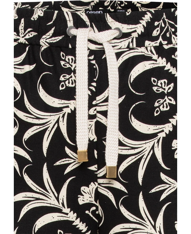 Olsen Women's Anna Fit Ornamental Cropped Pant