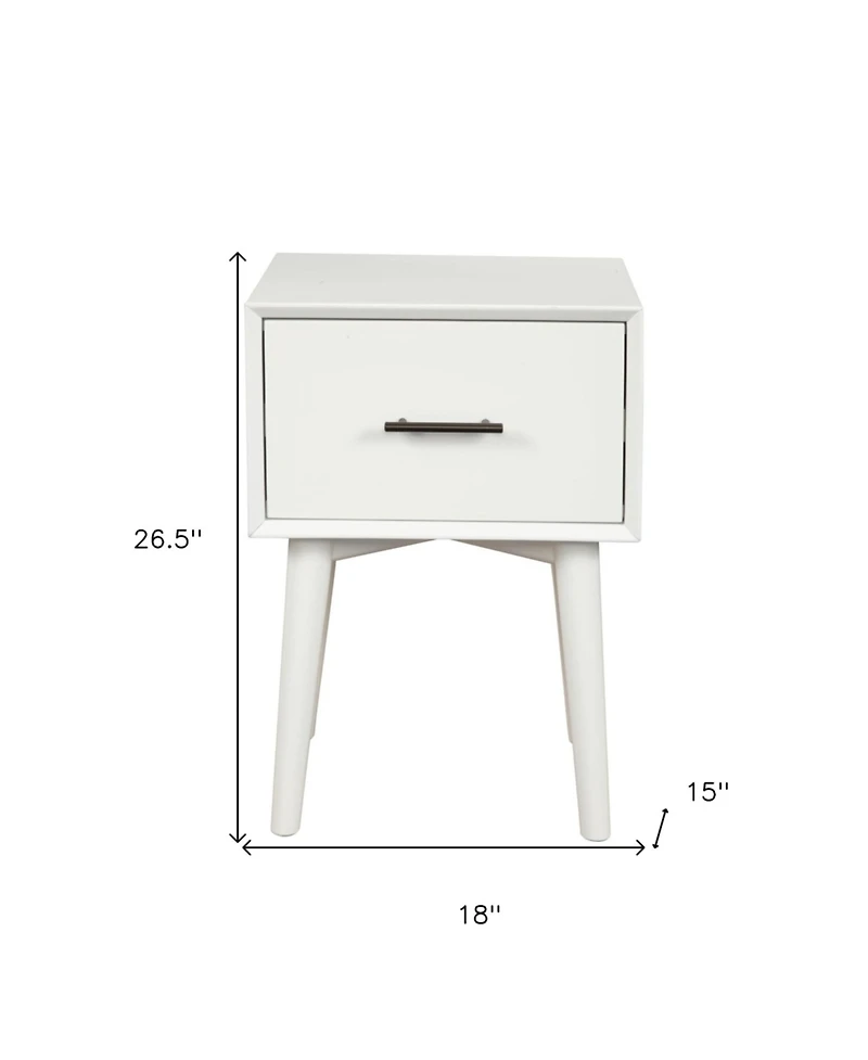 Wood End Table with Drawer – Space-Saving Side Table for Home Decor