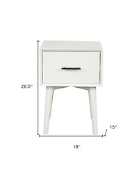 Wood End Table with Drawer – Space-Saving Side Table for Home Decor