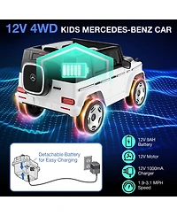 12V Licensed Mercedes-Benz Eqg Kids Ride On Car with Remote Control