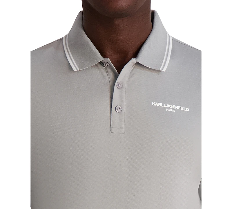 Karl Lagerfeld Paris Men's Regular-Fit Tipped Polo Shirt
