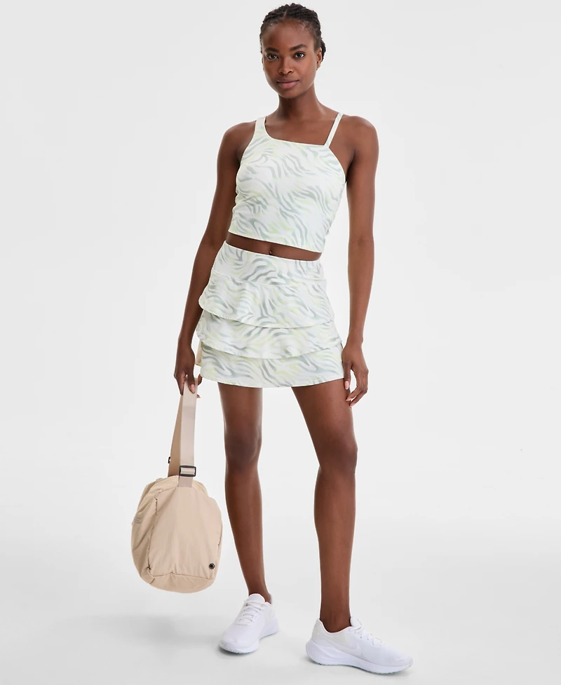 Id Ideology Women's Fluid Zebra Asymmetrical Tank Top, Exclusively at Macy's