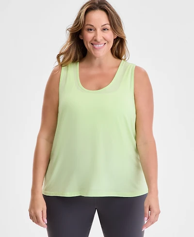 Id Ideology Plus Relaxed Racerback Tank Top, Exclusively at Macy's