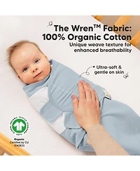 KeaBabies 3pk Soothe Wren Swaddle Sleep Sacks, Newborn Swaddles Wrap 0-3 Months, Soft Baby Wearable Blanket