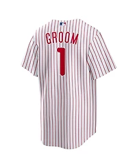 Nike Men's White Philadelphia Phillies 1 Groom Home Replica Jersey