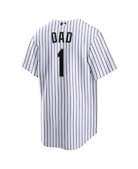 Nike Men's White Colorado Rockies 1 Dad Home Replica Jersey