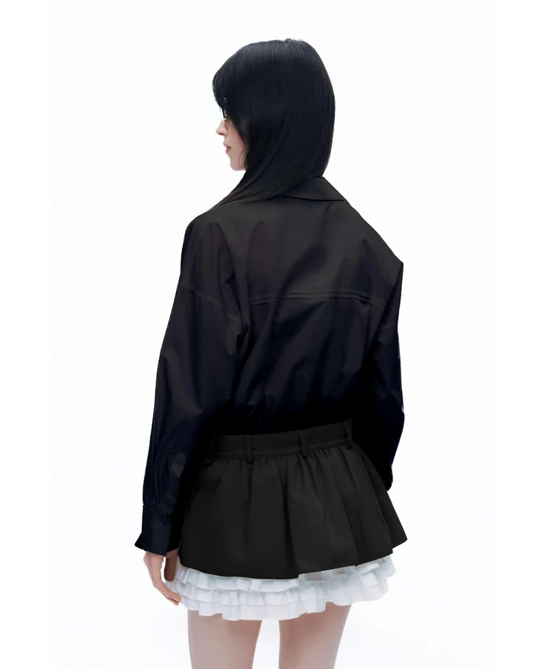 Nocturne Women's Shirt Collar Bodysuit