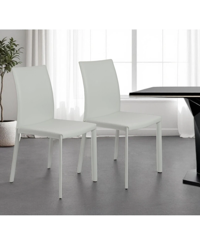 Set of 2 Dining Side Chairs with Padded Seats