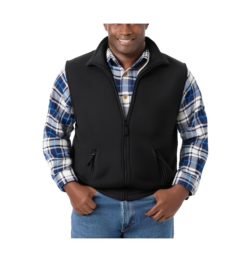 KingSize Big & Tall Explorer Plush Fleece Zip Vest