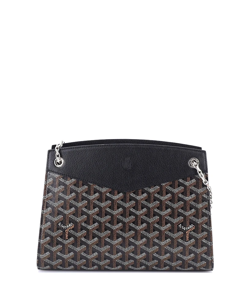 Pre-Owned Goyard Pm Structured Rouette Chain Shoulder Bag Coated Canvas