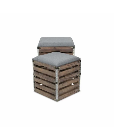 Set Of 2 Square Stor