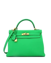 Pre-Owned Hermes Kelly 32 Handbag Togo with Gold Hardware