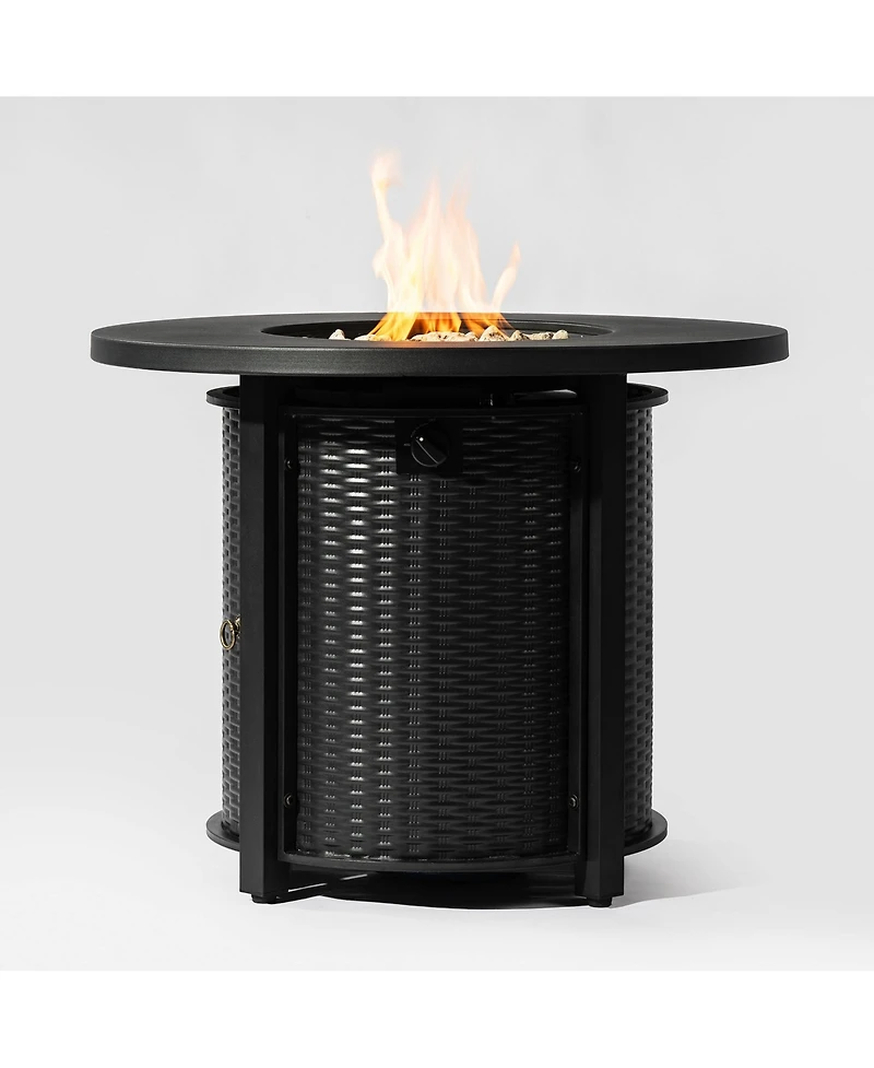 30 in. Propane Round Fire Table 40000BTU Propane Fire Pit Table