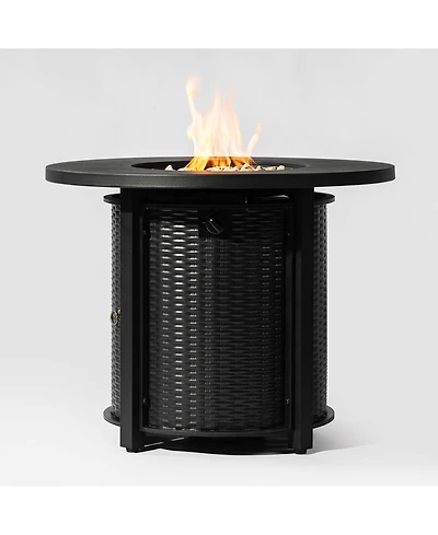 30 in. Propane Round Fire Table 40000BTU Propane Fire Pit Table