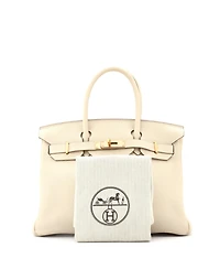 Pre-Owned Hermes Birkin 30 Handbag Light Togo with Rose Gold Hardware