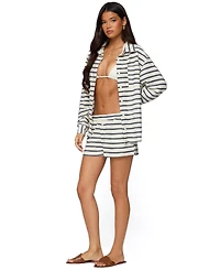 Edikted Women's Collins Oversized Striped Button Up Shirt