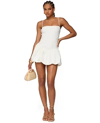 Edikted Women's Ribbed Bubble Skirt Mini Dress