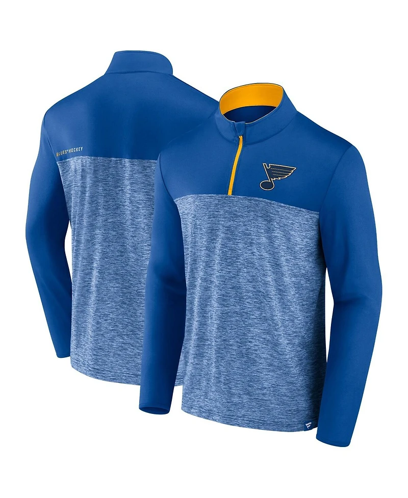 Fanatics Men's Blue St. Louis Blues Iconic Defender Quarter-Zip Jacket