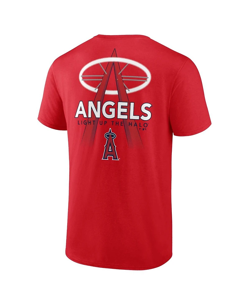 Men's Fanatics Red Los Angeles Angels Iconic Bring It T-shirt