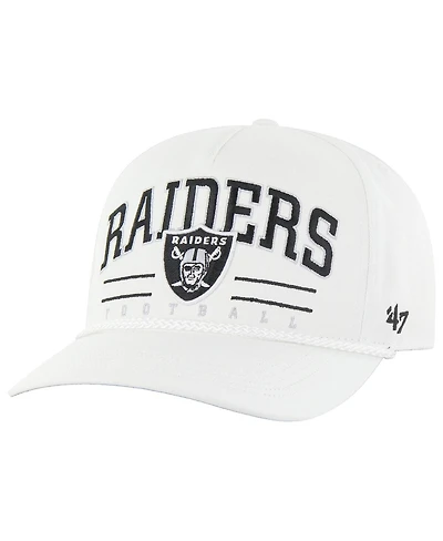 '47 Brand Men's White Las Vegas Raiders Roscoe Hitch Rope Adjustable Hat