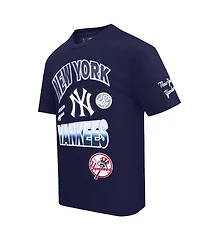 Pro Standard Men's Navy New York Yankees Turn It Up Dropped Shoulder T-Shirt