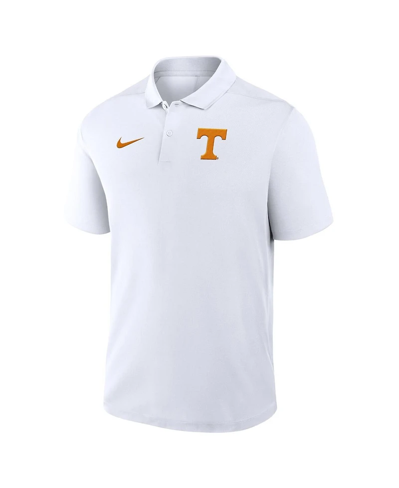 Nike Men's White Tennessee Volunteers Primetime Victory Primary Logo Performance Polo Shirt