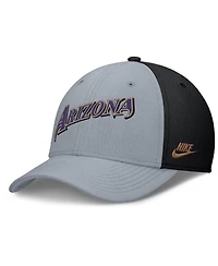 Nike Men's Gray/Black Arizona Diamondbacks Rise Swoosh Performance Flex Hat