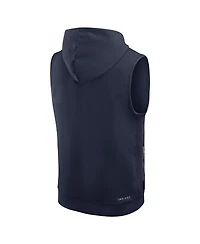 Nike Men's Navy Dallas Cowboys Sideline Performance Sleeveless Pullover Hoodie