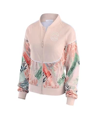 Wear by Erin Andrews Women's Sand Chicago Cubs Raglan Full-Zip Track Jacket