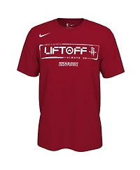 Nike Men's and Women's Red Houston Rockets 2025 Nba Playoffs On-Court Mantra T-Shirt