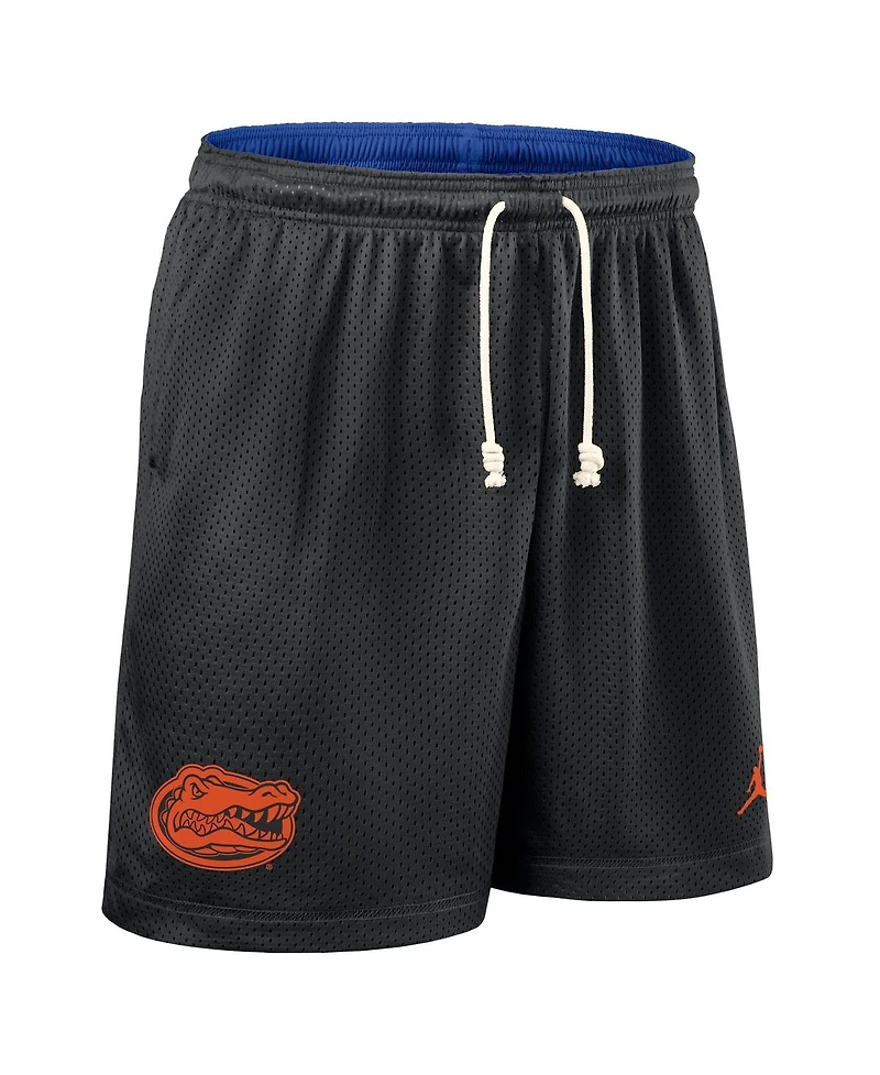 Jordan Men's Black/Royal Florida Gators 2025 Sideline Reversible Performance Shorts