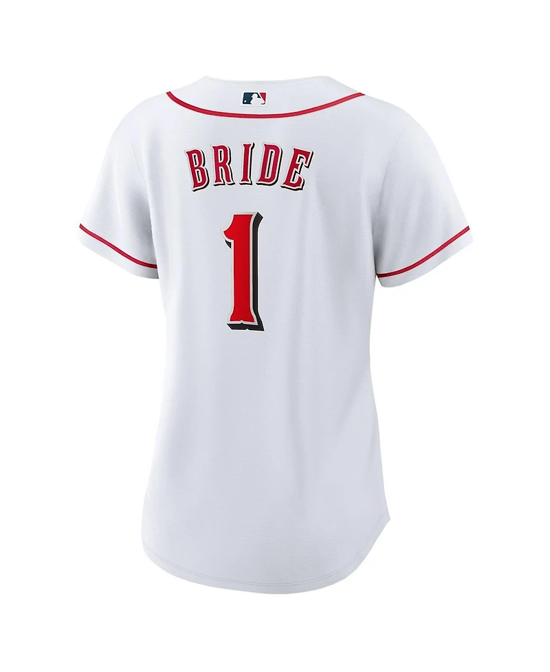 Nike Women's White Cincinnati Reds 1 Bride Home Replica Jersey