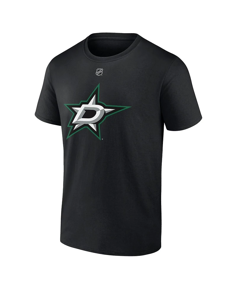 Fanatics Men's Mikko Rantanen Black Dallas Stars Authentic Stack Name Number T-Shirt