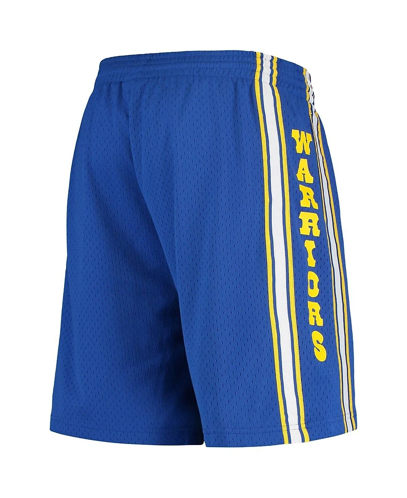 Men's Mitchell & Ness Royal Golden State Warriors Hardwood Classics Primary Logo Swingman Shorts