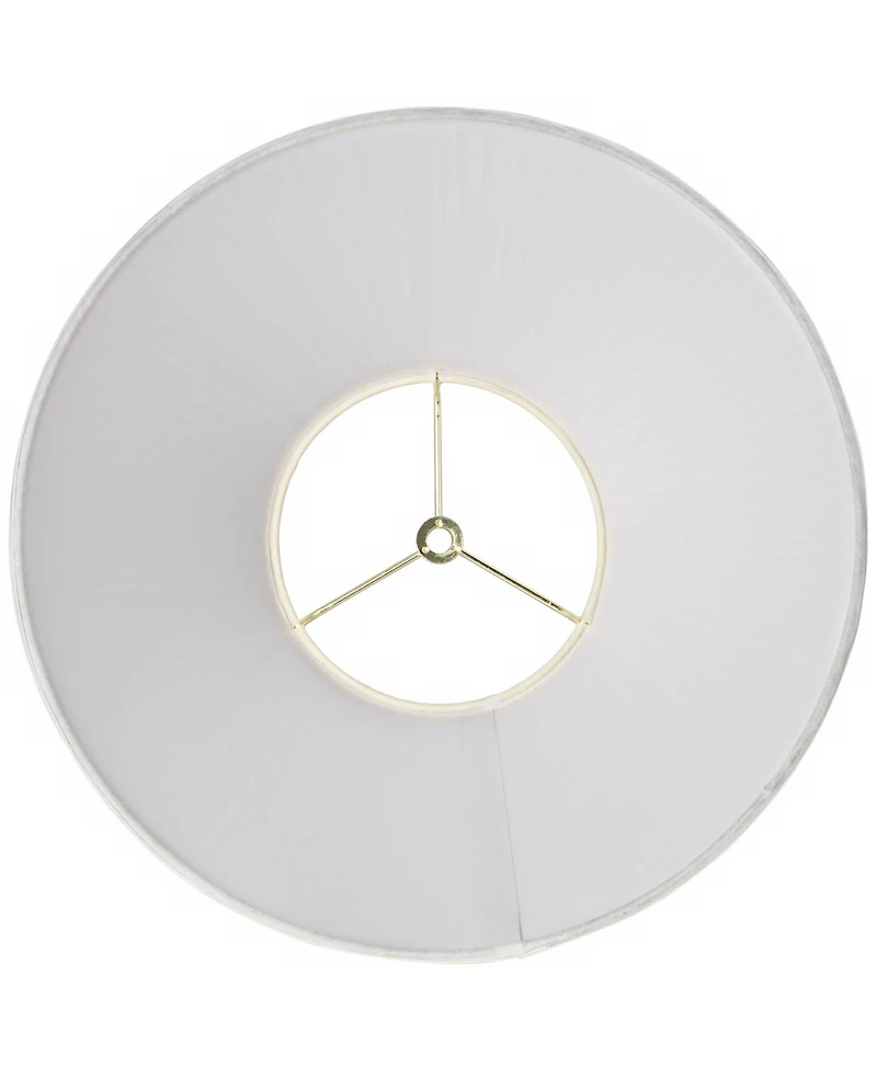 Springcrest Ivory Mushroom Pleated Medium Lamp Shade 6" Top x 14" Bottom x 7" High x 8" Slant (Spider) Replacement with Harp and F