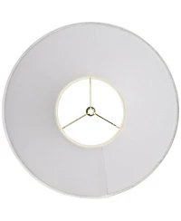 Springcrest Ivory Mushroom Pleated Medium Lamp Shade 6" Top x 14" Bottom x 7" High x 8" Slant (Spider) Replacement with Harp and F