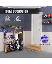 Mythinglogic Weight Capacity Sports Organizers Rack for Garage Storage