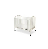 La Baby Mini/Portable/Compact Folding Crib, White