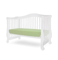 L A Baby The Brentwood 4 in 1 Convertible Full Sized Wood Crib, White
